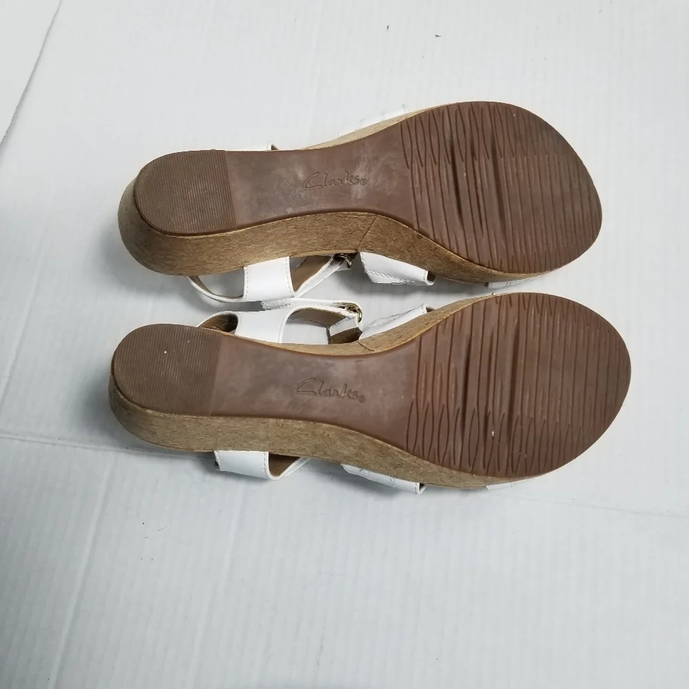 CLARKS COLLECTIONS SOFT CUSHION  WOMEN'S WEDGES SIZE 10